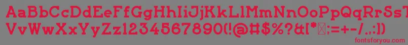 Grundsten Font – Red Fonts on Gray Background