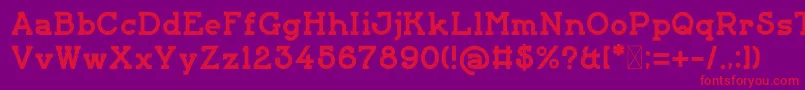 Grundsten Font – Red Fonts on Purple Background