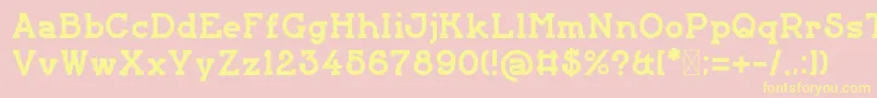 Grundsten Font – Yellow Fonts on Pink Background