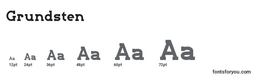 Grundsten Font Sizes