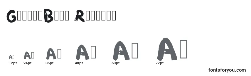 GrungeBand Regular Font Sizes