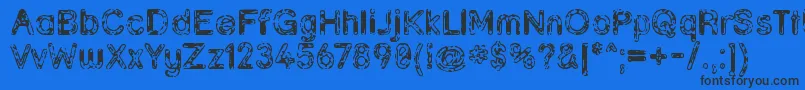GRUNJA   Font – Black Fonts on Blue Background