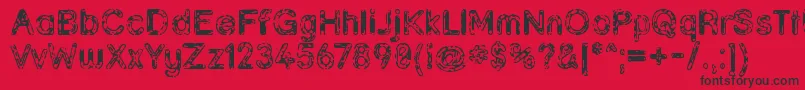 GRUNJA   Font – Black Fonts on Red Background