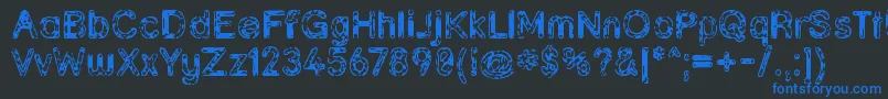 GRUNJA   Font – Blue Fonts on Black Background