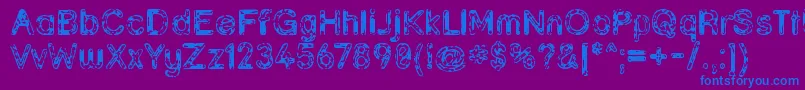 GRUNJA   Font – Blue Fonts on Purple Background