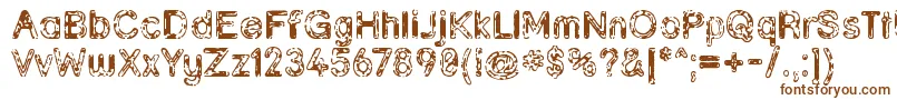 GRUNJA   Font – Brown Fonts on White Background