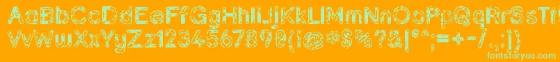 GRUNJA   Font – Green Fonts on Orange Background