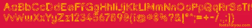 GRUNJA   Font – Orange Fonts on Red Background