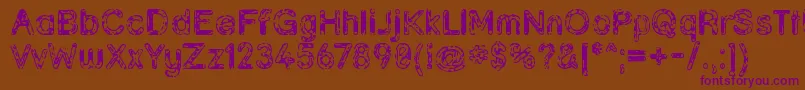 GRUNJA   Font – Purple Fonts on Brown Background