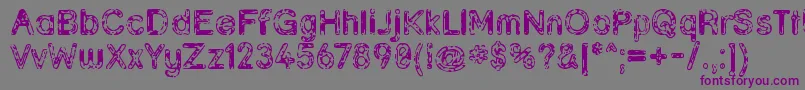 GRUNJA   Font – Purple Fonts on Gray Background