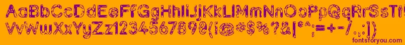 GRUNJA   Font – Purple Fonts on Orange Background