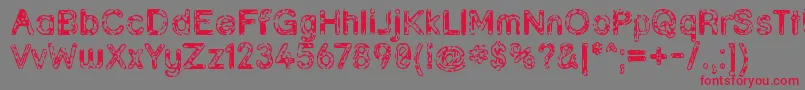 GRUNJA   Font – Red Fonts on Gray Background