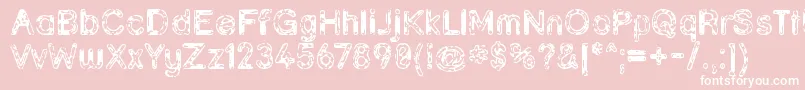 GRUNJA   Font – White Fonts on Pink Background