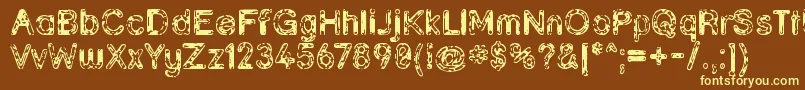 GRUNJA   Font – Yellow Fonts on Brown Background