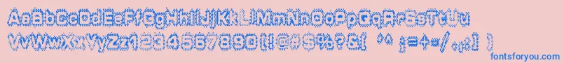 GRUNP    Font – Blue Fonts on Pink Background
