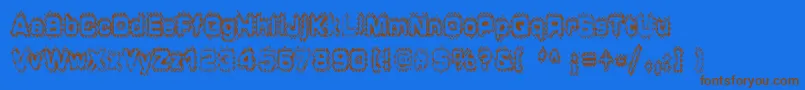 GRUNP    Font – Brown Fonts on Blue Background