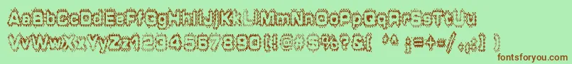 GRUNP    Font – Brown Fonts on Green Background