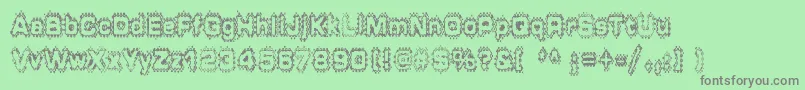 GRUNP    Font – Gray Fonts on Green Background