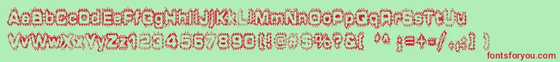 GRUNP    Font – Red Fonts on Green Background