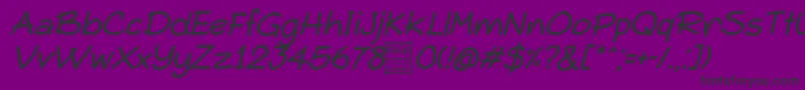 TypoComicaItalicDemo Font – Black Fonts on Purple Background