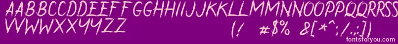 Grusel Font – Pink Fonts on Purple Background