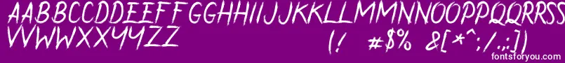 Grusel Font – White Fonts on Purple Background