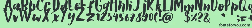 GSClarettaBrush Font – Black Fonts on Green Background