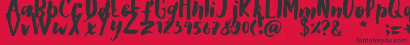 Police GSClarettaBrush – polices noires sur fond rouge