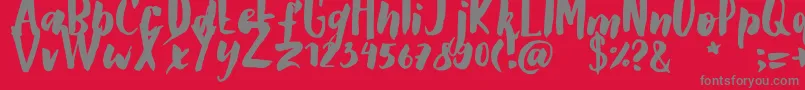 GSClarettaBrush Font – Gray Fonts on Red Background