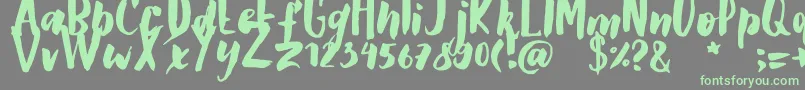 Weitere Informationen zur GSClarettaBrush-Schriftart GSClarettaBrush-Schriftart – Grüne Schriften auf grauem Hintergrund