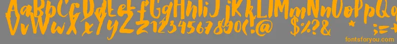 GSClarettaBrush Font – Orange Fonts on Gray Background