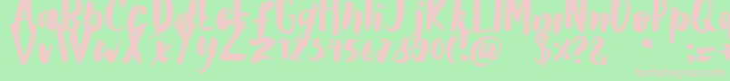 Шрифт GSClarettaBrush – розовые шрифты на зелёном фоне