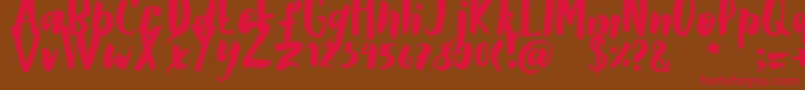 GSClarettaBrush Font – Red Fonts on Brown Background