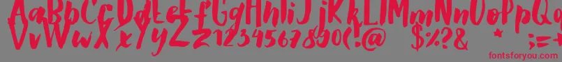 GSClarettaBrush Font – Red Fonts on Gray Background