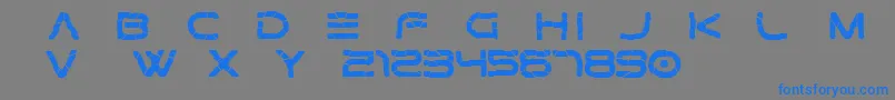 Gtek   Broken Free Font – Blue Fonts on Gray Background