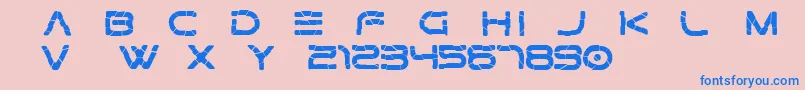 Gtek   Broken Free Font – Blue Fonts on Pink Background