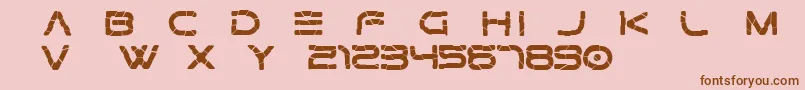 Gtek   Broken Free-fontti – ruskeat fontit vaaleanpunaisella taustalla