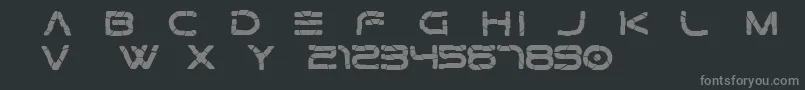 Шрифт Gtek   Broken Free – серые шрифты на чёрном фоне
