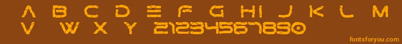 Gtek   Broken Free-fontti – oranssit fontit ruskealla taustalla