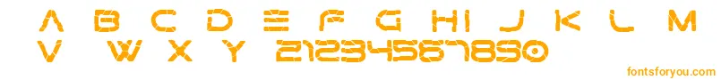 Шрифт Gtek   Broken Free – оранжевые шрифты на белом фоне