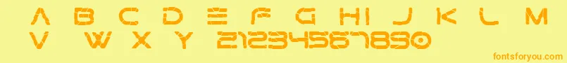 Шрифт Gtek   Broken Free – оранжевые шрифты на жёлтом фоне