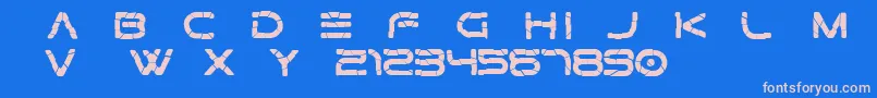 Шрифт Gtek   Broken Free – розовые шрифты на синем фоне
