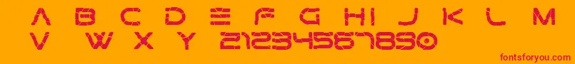 Gtek   Broken Free Font – Red Fonts on Orange Background