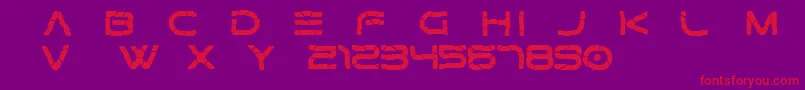 Gtek   Broken Free Font – Red Fonts on Purple Background