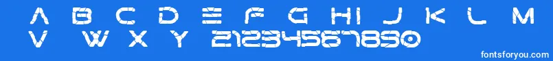 Gtek   Broken Free-fontti – valkoiset fontit sinisellä taustalla