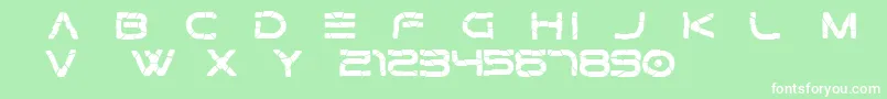 Gtek   Broken Free Font – White Fonts on Green Background