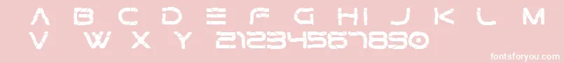 Gtek   Broken Free-fontti – valkoiset fontit vaaleanpunaisella taustalla