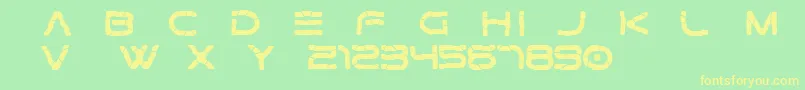 Gtek   Broken Free Font – Yellow Fonts on Green Background