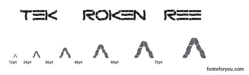 Gtek   Broken Free Font Sizes