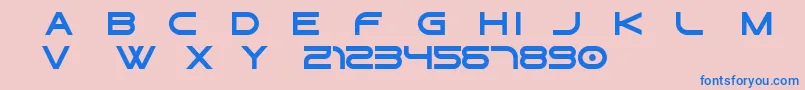 Gtek   Regular Free Font – Blue Fonts on Pink Background